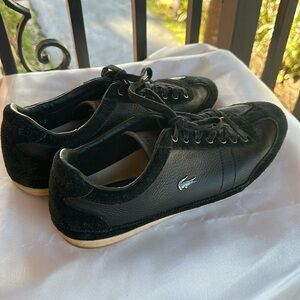 Lacoste men’s black shoes Sz 10